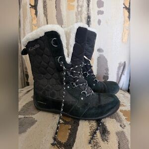 Columbia Black Women's Insulated Lace-Up Winter Boots